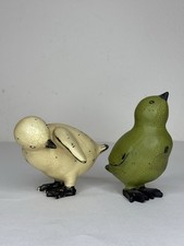 Pássaros salpicados pintados à mão de madeira filhotes verde amarelo fazenda primavera 4” comprar usado  Enviando para Brazil
