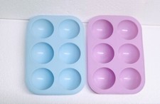 Conjunto de 2 moldes de silicone para fazer bolo pop faz 6 bolos ou brownies azul e roxo comprar usado  Enviando para Brazil