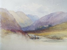 Original watercolour village for sale  WIRRAL
