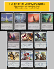 CONJUNTO de 10x TRIROCKS TRI-ROCK 3 cores Mana Rocks para Commander MTG Magic quase perfeito comprar usado CONJUNTO de 10x TRIROCKS TRI-ROCK 3 cores Mana Rocks para Commander MTG Magic quase perfeito comprar usado  Enviando para Brazil