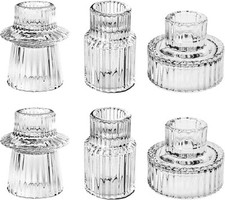 Ribbed glass candlestick for sale  Swartz Creek