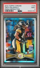 Refrator de prisma 2012 Topps Chrome Troy Polamalu /216 SP HoF Steelers PSA 9 #125, usado comprar usado  Enviando para Brazil