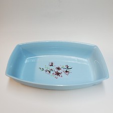 Caçarola retangular vintage azul Pozzani com design floral comprar usado  Enviando para Brazil