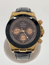 TECHNOS Relógio de Quartzo Analógico Couro Bordeaux Design Elegante Excelente JAPÃO comprar usado  Enviando para Brazil