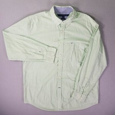 Camisa masculina Tommy Hilfiger extragrande XL manga longa com botões listrada  comprar usado  Enviando para Brazil