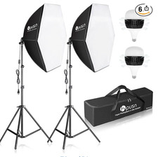 Kit de iluminação fotográfica HPUSN Softbox 30"X30" sistema de iluminação profissional comprar usado  Enviando para Brazil
