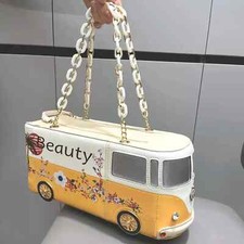 Usado, Bolsa de mão design luxo formato ônibus carteira couro pu feminina festa casamento bolsa comprar usado  Enviando para Brazil