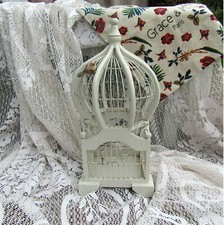 Cage oiseau blanche d'occasion  Grand-Fougeray