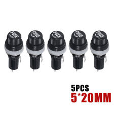 5 peças 5x20mm suporte de fusível de vidro tubo de seguro soquete suporte de fusível para montagem em painel, usado comprar usado  Enviando para Brazil