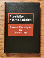 Successful Techniques For Criminal Trials by F. Lee Bailey Henry Rothblatt 1971, usado comprar usado  Enviando para Brazil