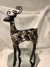 Reindeer sculpture gold for sale  Hudson