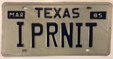 Vanity print license for sale  USA