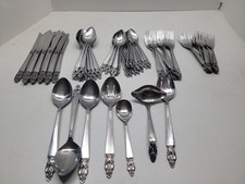 Conjunto de talheres de aço inoxidável prata nacional, padrão OLAF 63 peças comprar usado  Enviando para Brazil