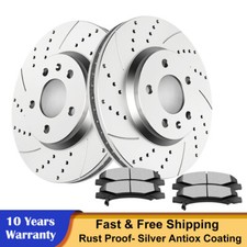 Discos de rotores de freio dianteiros perfurados + pastilhas de cerâmica para kits de freios Buick Lucerne V6 comprar usado  Enviando para Brazil