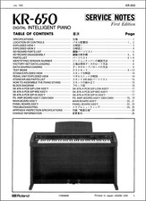 Usado, Roland KR-650 Service manual repair Schematic diagrams Schaltplan Schema KR650 comprar usado  Enviando para Brazil