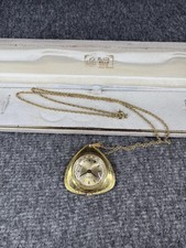 Vintage Endura Pingente Relógio Suíço Colar Tom Dourado Caixa Estate Anos 1970 comprar usado  Enviando para Brazil
