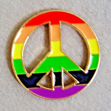 Pin peace regenbogenfarben gebraucht kaufen  Dallgow