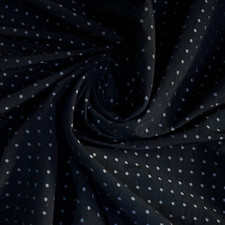 Emanuel Ungaro Auténtico Tela Jacquard Lunares Negro y Plata Hecho en Italia segunda mano  Embacar hacia Mexico