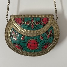 Bolsa de noiva de metal para casamento festa ouro vermelho verde tradicional comprar usado  Enviando para Brazil