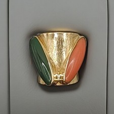 Anel vintage de ouro 18K estilo boucheron crisoprásio coral 11,9 g tamanho 4,75 comprar usado Anel vintage de ouro 18K estilo boucheron crisoprásio coral 11,9 g tamanho 4,75 comprar usado  Enviando para Brazil