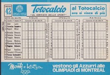 Totocalcio schedina del usato  Trappeto