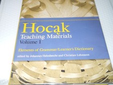 Hocak Teaching Materials Vol. 1 Elements of Grammar. Learner's Dictionary AZ comprar usado  Enviando para Brazil
