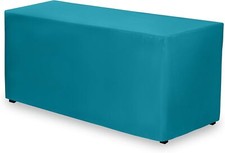 Capa de mesa retangular lavável azul lago serve para festa buffet exposição de casamento comprar usado  Enviando para Brazil