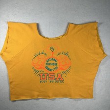 Camiseta cropped vintage anos 80 National Physique Committee tamanho 1 EUA musculação comprar usado  Enviando para Brazil