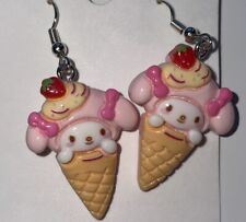 Pendientes de anime Hello Kitty Kuromi hechos a mano helado tacto suave acrílico Sanrio segunda mano  Embacar hacia Argentina