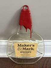 Garrafa de vidro de uísque Maker’s Mark Bourbon bandeja de queijo servindo cera vermelha real comprar usado  Enviando para Brazil