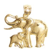 Novo pingente de elefante com panturrilha de ouro amarelo 14k comprar usado  Enviando para Brazil