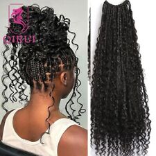 Caixa de crochê boho tranças de cabelo humano tranças com extensões de cabelo humano encaracolado comprar usado  Enviando para Brazil
