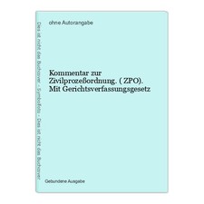 Kommentar zur zivilprozeßordn gebraucht kaufen  Ohlsbach
