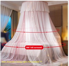 Ropa de cama mosquitera cama dosel de encaje talla queen elegante malla princesa hogar segunda mano  Embacar hacia Mexico