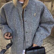 ZARA Oversize TEKSTUROWANA kurtka bomberka z kieszeniami szara marl 5070/158 M-L na sprzedaż  PL