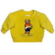 Moletom Ralph Lauren Polo Bear bebê 3M 3 meses L/S amarelo praia verão preppy comprar usado  Enviando para Brazil