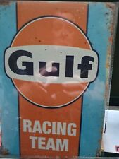 Blechschild gulf racing gebraucht kaufen  Weilrod