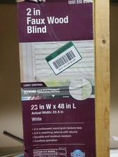 Decoradores de Hogar 19 1/2" X 64" Blanco Inalámbrico 2" Premium Imitación Madera Ciego Habitación Dar segunda mano  Embacar hacia Mexico