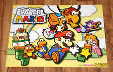 Pôster raro Paper Mario N64/Gamecube personagens 56x40cm 2001 Nintendo 64 comprar usado  Enviando para Brazil