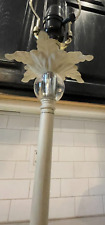 Luminária portátil vintage abajur de mesa bola de cristal formato flor 29" latão branco lavagem comprar usado  Enviando para Brazil