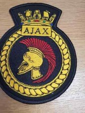 Hms ajax embroidered for sale  LISKEARD