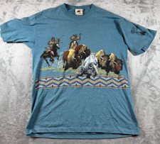 Camiseta De Colección 1993 Little Bighorn Battlefield Montana Puntada Única Azul Grande segunda mano  Embacar hacia Mexico