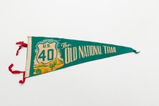 Usado, Moeda de feltro vintage U.S. Route 40 The Old National Trail lembrança 18" comprar usado  Enviando para Brazil