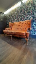 Chesterfield seater leather for sale  ALFRETON