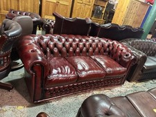 Seater oxblood leather for sale  PRESTON