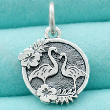 Pingente pingente flamingo sólido prata esterlina 925 flor de hibisco para colar comprar usado  Enviando para Brazil