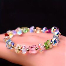 Moda Feminina Colorida Borboleta Pulseira de Cristal Elástico Festa Presente de Natal comprar usado  Enviando para Brazil