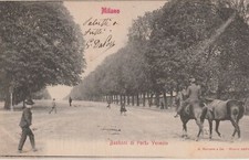 Cartolina milano bastioni usato  Italia