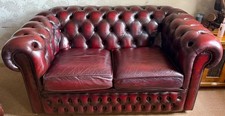 Chesterfield suite red for sale  BROADSTAIRS