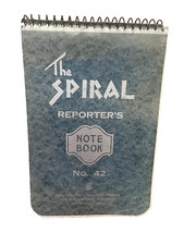 Antigo 1950 THE SPIRAL Wire Reporter's NoteBook em branco Top Spiral 6x4 #42 regido, usado comprar usado  Enviando para Brazil